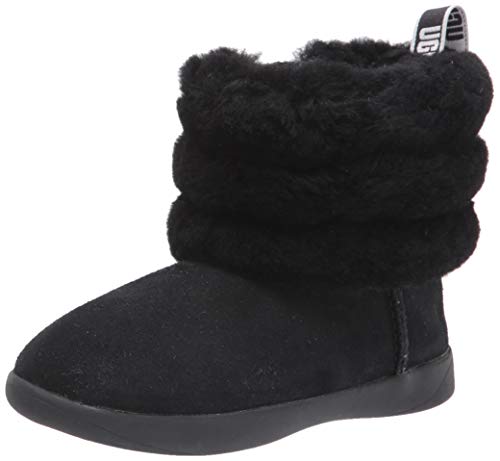 Stivali da ragazza UGG Mini Quilted Fluff, Stivali Classici, Unisex - Bambini e ragazzi, Nero, 25 EU