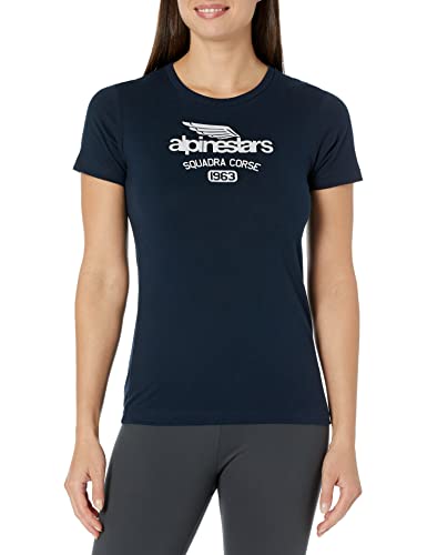 ALPINESTARS Unisex-Adult's Women's Winged Team Tee, Navy, 2X-Large