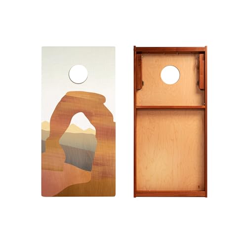 Skip's Garage Arches Waterproof Cornhole Boards - Includes (2) Boards (Resin Bags) + (2) Board Hole Lights