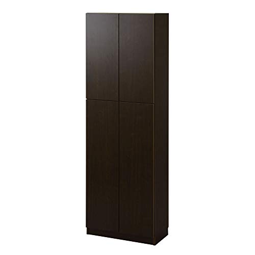 ぼん家具 [完成品] 壁面収納 キャビネット 本棚 日本製 書棚 収納家具 幅60cm・本体 ダークブラウン