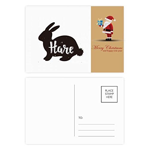 Cartes postales lièvre noir et blanc lot de 20 pour correspondance nature et loisirs créatifs