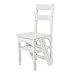 Scaletta Pieghevole a Doppio Uso in bambù, 4 gradini, Sedia per Scale, Sgabello per Biblioteca, Altezza 90 cm, Bianco