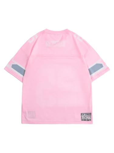 SOLY HUX Men's Short Sleeve Jersey Shirts V Neck Graphic Tees Mesh Loose Summer Sporty Tshirt Tops2