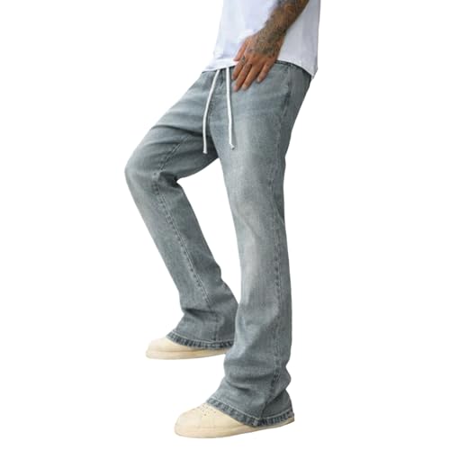 Jean baggy homme large et droit à taille élastique : le denim cargo Y2K vintage