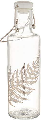 Preisvergleich Produktbild Soulbottle Flasche, Glas, Silberfarn, 0,6 Liter