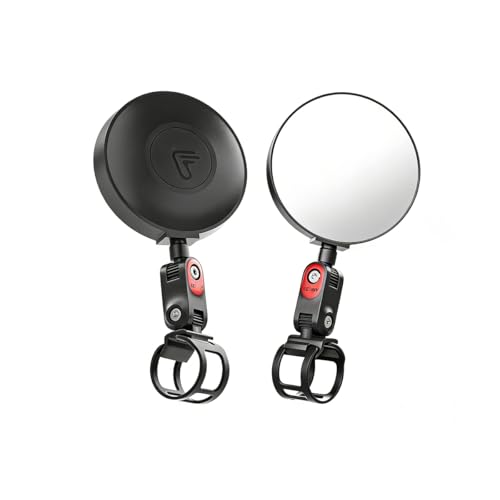 Scooter Rear-view Mirror Compatible with Ninebot by Segway All KickScooters MAX G30 G2 G3 ZT3 Pro GT3 F3 E3(Except Air T15), Adjustable Wide-Angle Vision Rearview Mirrors Original Accessories 2-Pack
