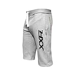XXR Fleece Shorts Jogging Bottom Joggers MMA Boxing Gym Fitness Sweat Shorts Casual Home Wear (Grey, XL)