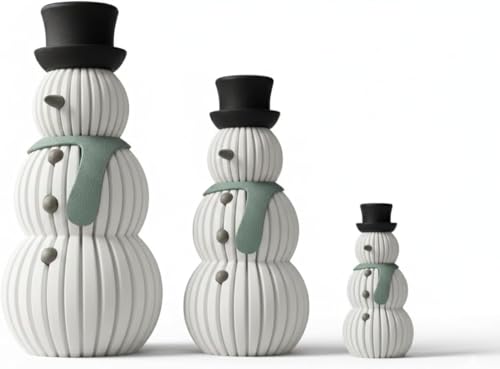 Alupedia Schneemann Deko Figuren 3er Set - Moderne Weihnachtsdeko &...