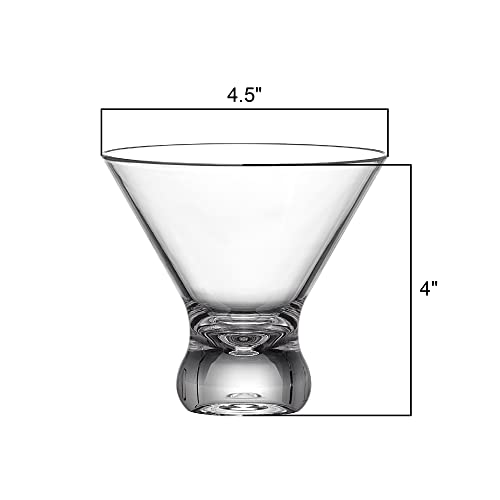 Amazing Abby - Olivia - 10-Ounce Plastic Stemless Martini Glasses (Set of 4), Reusable Cocktail Glasses, BPA-Free, Shatter-Proof, Dishwasher-Safe, Perfect for Poolside, Outdoors, Camping, and More - Image 4