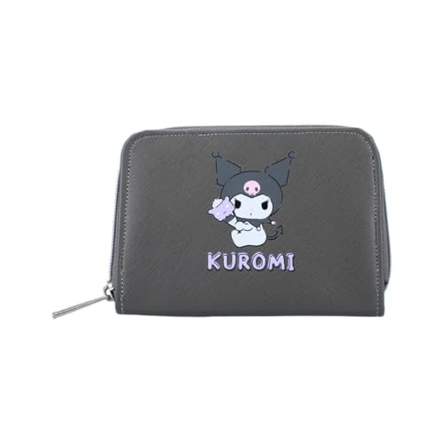 Cartera Kuromi para niña que evita la pérdida de dinero gracias a su cierre de cremallera seguro