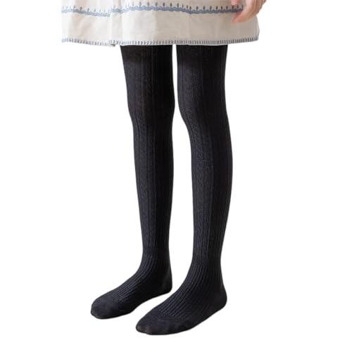 Girls Cable Knit Uniform Tights Footed Stretchy Warm Stocking Full Length Leggings Kids Ballet Dance Soft Pantyhose