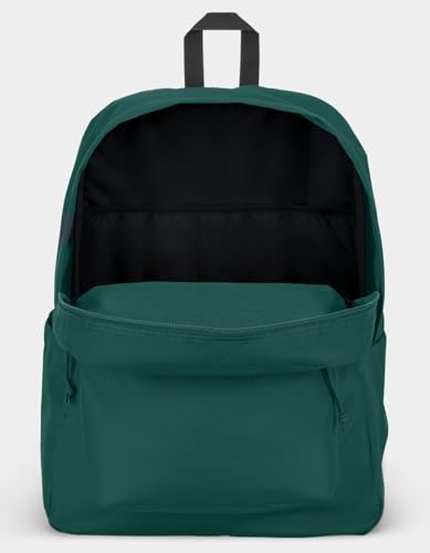 Image of JanSport SuperBreak Plus Backpack with Padded 15-inch Laptop Sleeve and Integrated Bottle Pocket - Spacious and Durable Daypack for Work and Travel - Deep Juniper