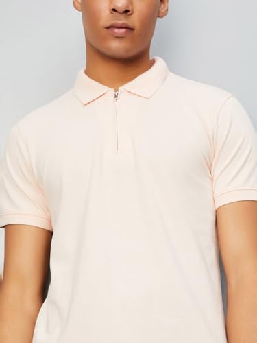 Image of Max Men Solid Slim Fit Polo T-Shirt