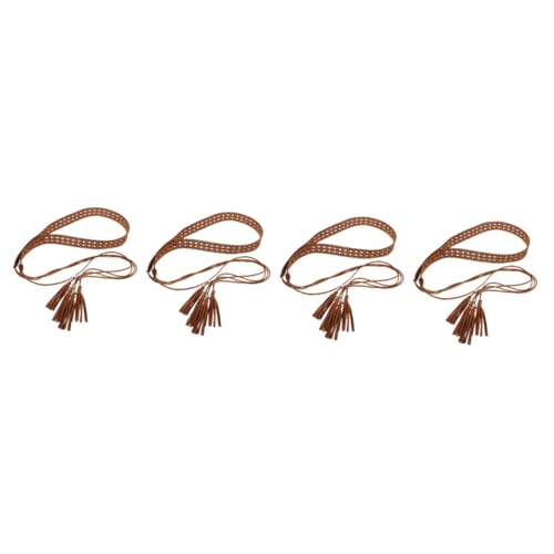 Ceinture femmes tressée marron clair pour sublimer une robe de style bohème