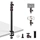 NEEWER Kamera Tischhalterung, Overhead Desktop Licht Stand Mikrofon Boom Arm mit Kugelkopf C Klemme Reinigungstuch für DSLR Webcam Telefonhalter Ringlicht Mic Streaming Videoaufnahme, rot TL283