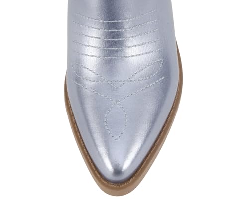 Image of Soda RENO ~ Women Western Cowboy Stitched Pointe Toe Low Heel Ankle Mid Shaft Fashion Boots