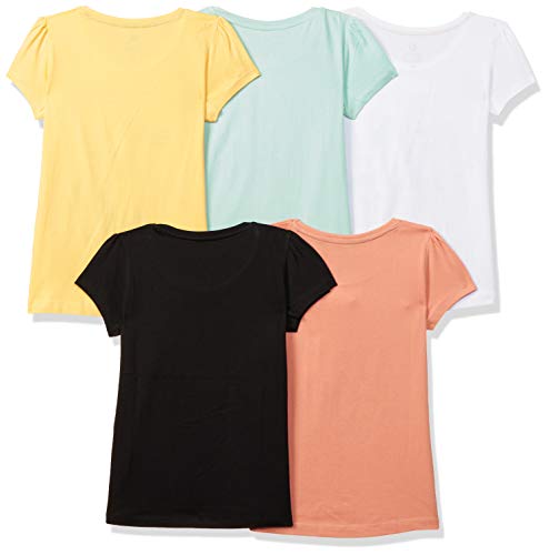 Image of Clotth Theory Girls Super Combed Cotton Regular Fit Round Neck Printed Short Sleeve Tshirt -Combo Pack of 5