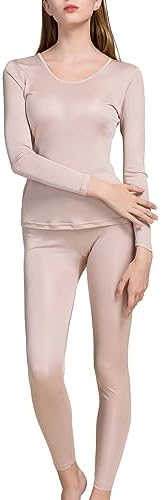 Fashion Silk Women's Silk Long Underwear | Silk Thermal Underwear Sets for Women Mulberry Silk Long Johns