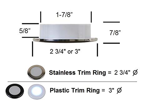 Scandvik 41302P A3 Down Light, Warm White/Blue