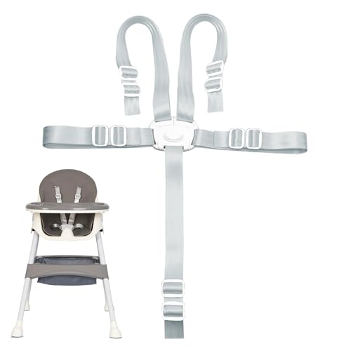 BOULESENM 5 Punkt Gurt Sicherheitsgurt Universal, Hochstuhl Gurt, Sicherheitsgurt Hochstuhl für Baby Kinderwagen Hochstuhl, Gurt Hochstuhl, Kindersitz 5 Punkt Gurt für Hochstuhl/Kinderwagen