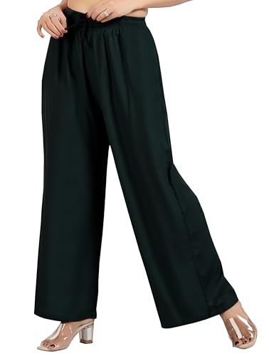 Image of BENKILS Women's Cotton Reyon Regular Fit Palazzo Pants - Available Size - M to 6XL