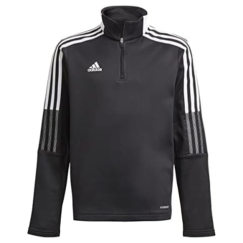 Sudadera adidas Tiro21 WRM Topy unisex para niños, negra, 7-8 años Cover