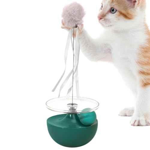 Katzenspielzeug, Katzenspielzeug, Teaserspielzeug für kleine Katzen, interaktives Katzenspielzeug, Katzenspielzeug für den Innenbereich, Katzenspielzeug mit Ball und Band, Katzenteaser