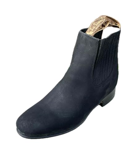 Dona Michi Men's Western Cowboy Leather Vaquero Chelsea Half boot Bootie botin Charro2