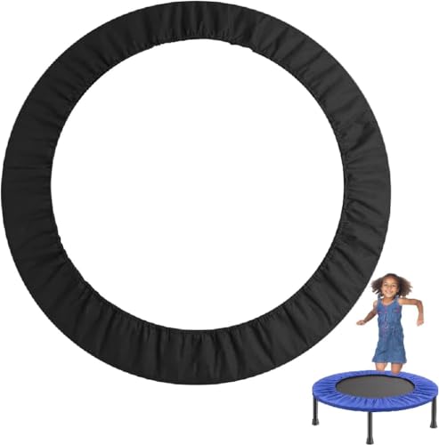 Mini Coussin Protection Trampoline,32 36 38 40 inch Contour Trampoline, Imperméable Bache Résistant Aux Rayons UV,Anti-déchirure-Black||40 inch/101 cm