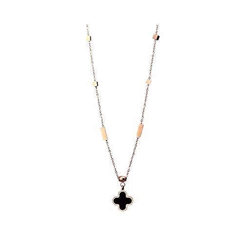 TOPTRY ネックレス 四つ葉 幸運 レディース ゴールド リバーシブル ペンダント 幸運