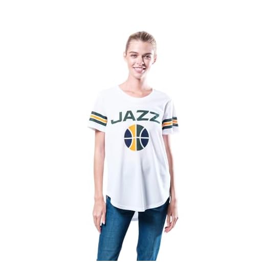 Ultra Game NBA Utah Jazz Womens Soft Mesh Jersey Tee Shirt, White, Medium