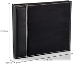 Pioneer Photo Albums 12 x 12-Inch 3-Ring Faux Suede Cover Scrapbook Binder, Black
