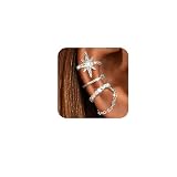 Dochais 3 Stück Ear Cuff Gold Silber Fake Piercing Ohrringe Ohrclips Damen