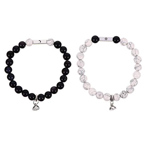 ABOOFAN Arenito 1 par Casais Magnéticos Pulseiras Turquesa Perla O Encanto Pulseiras Correspondentes
