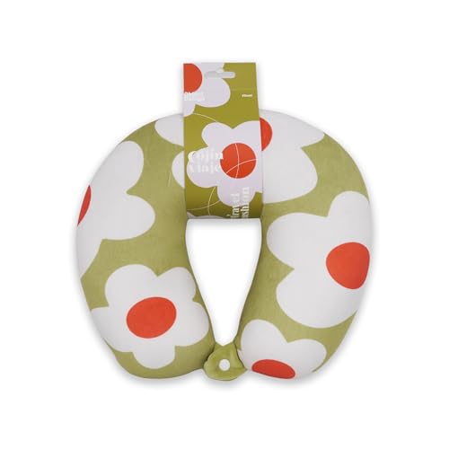 Almohada Coral verde olivo ergonómica para viaje miniatura 1