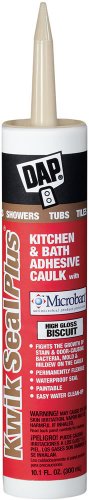 Dap Kwik Seal Plus Biscuit Siliconized Latex Kitchen and Bath Adhesive Caulk 10.1 oz.