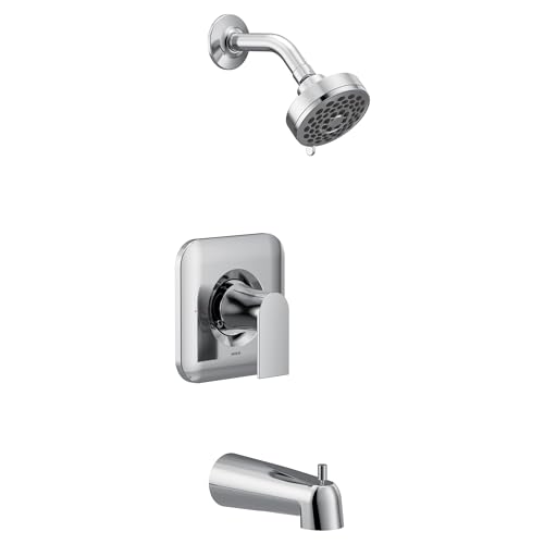 Moen T2473EP Genta Lx Chrome Posi-Temp Pressure Balancing Eco-Performance Modern Bathtub Shower Faucet cover
