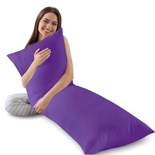 Body Pillow Insert for Side Sleepers 20x54 Purple