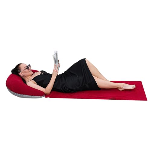 Esterilla de playa – 160 x 70 cm, manta de PVC flocado de 400 g | Cojín hinchable a prueba de para individuos, tumbonas al aire libre, tumbonas bronceadoras para hombres, mujeres y adultos