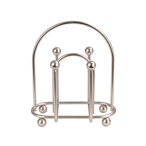 Spectrum Diversified 40878 Pantry Works Arch Vertical Upright Holder With Handle, Contemporary Dining Table, Countertop Napkin Storage For Kitchen Organization, Medium, Satin Nickel thumb #4