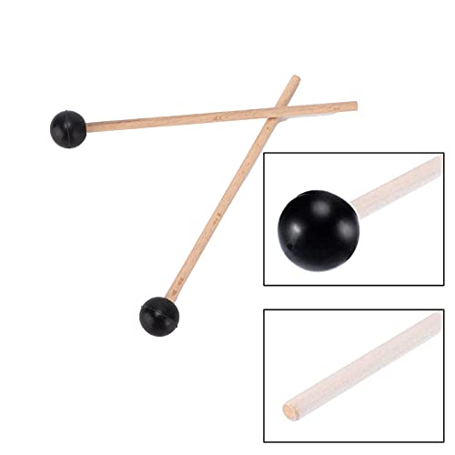 Baquetas Keenso con cabeza redonda de goma y mango de arce para batería etérea, marimba, xilófono y timbal miniatura 5