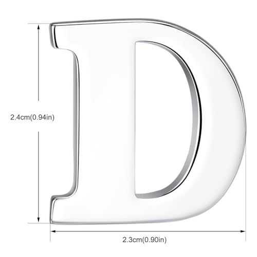 Image of HONEY BEAR Initial Alphabet Letter Lapel Pins Collar Badge Brooches for Mens /Womens Shirt Dress Decoration Silver