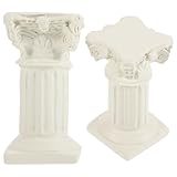 OUNONA Set 2 Pezzi Pilastri Romani in Resina Delicata Ornamenti Artistici per Interni ed Esterni Decorazione Nordica per Casa e Accessori Fotografici Design Retrò Elegante