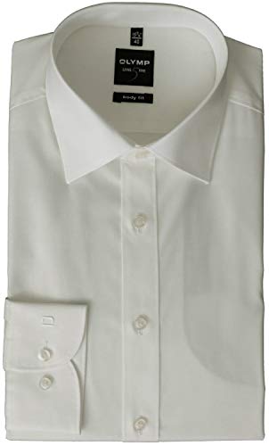 Olymp Herren Hemd LEVEL 5 BODY FIT extralange Ärmel- Gr. 43, Weiß