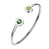 PROSTEEL August Geburtsstein Armband 18k vergoldet offener Armreif Frauen Mädchen Armband Minimalismus Modeschmuck Geschenk für Geburtstag Weihnachten Muttertag(gold)
