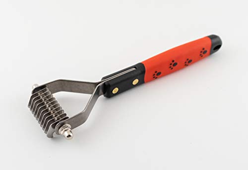 Ryans Pet Supplies Paw Brothers 10 Blade Medium Dematting Undercoat Rake for Dogs and Cats Professional Grade Dog Shedding Brush Stainless Steel Blades Rounded Gentle Teeth  Cucciolini Doodles Ryans pet supplies paw brothers 10 blade medium dematting undercoat rake for dogs and cats professional grade dog shedding brush stainless steel blades rounded gentle teeth   cucciolini doodles