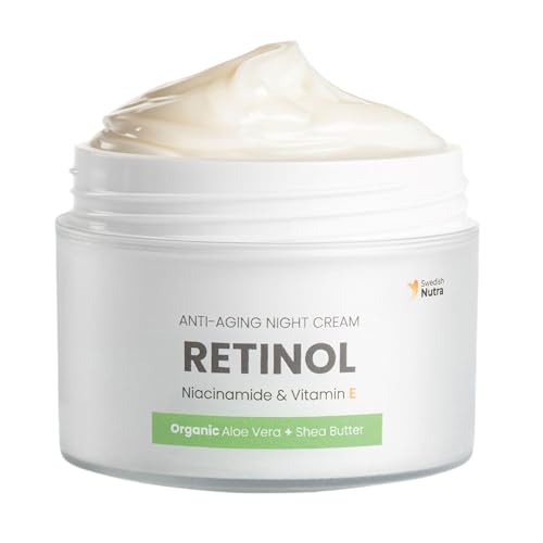 Crème nuit anti-âge au rétinol visage collagène vegan hydratant niacinamide 50 ml