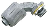 Arlington NMLT907-10 90-Degree SNAP2IT Connector for Liquid-Tight Conduit, Push-On Installation, 3/4-Inch, Non-Metallic, 10-Pack