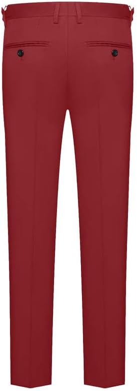 Men's Dress Pants with Satin Band Striped Side Casual Business Suit Pants