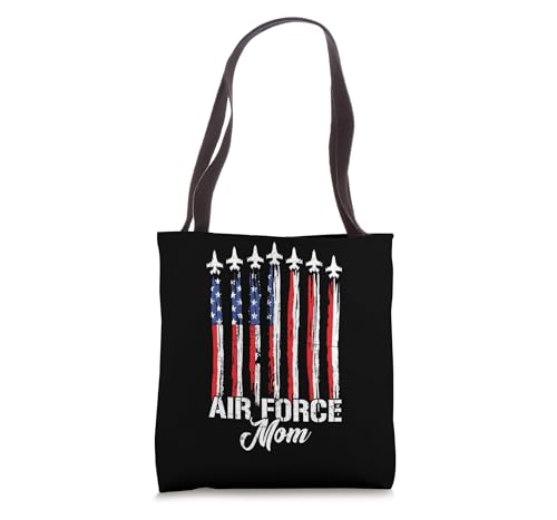 Bolsa tote para mamá orgullosa de la Fuerza Aérea de EE.UU., para familia de airmen, con diseño estadounidense miniatura 1